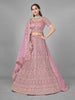 Myra Bridal Lehenga in Pink Heavy Embroidered Soft Net