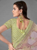 Thumbnail for Myra Pista Heavy Embroidered Art Silk bridal Lehenga - Distacart