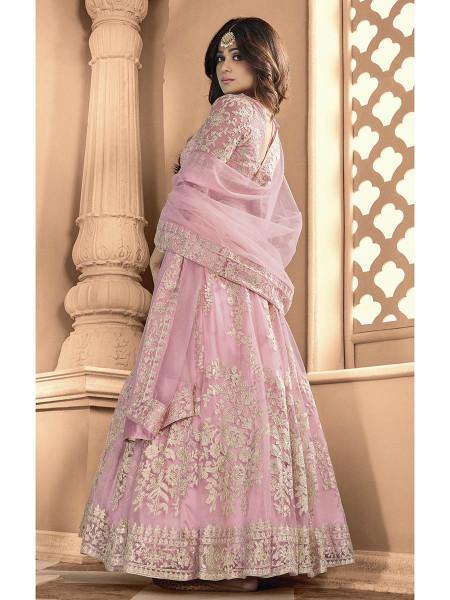 Myra Dusty Pink Heavy Embroidered Anarkali Suit Online