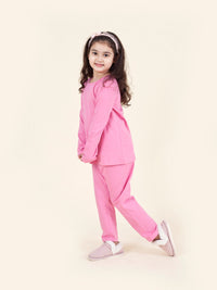 Thumbnail for Set-2 Girls Pink Grey Printed Night Suit - Mini Marvels - Distacart