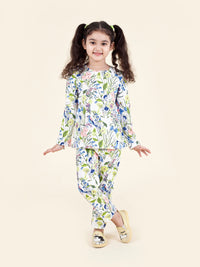 Thumbnail for Girls Multicoloured Blue Pack Of 2 Printed Night Suit - Mini Marvels - Distacart