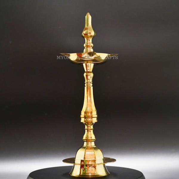 Diamond Deepa Brass Idol - Illuminate Your Spiritual Path - 1