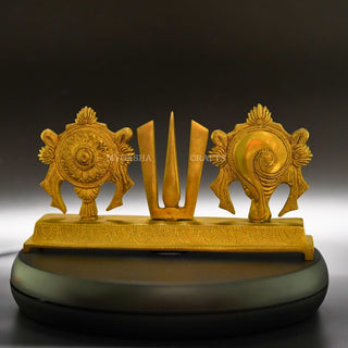 Balaji Namah with Shankh Chakra Brass Idol  - 1