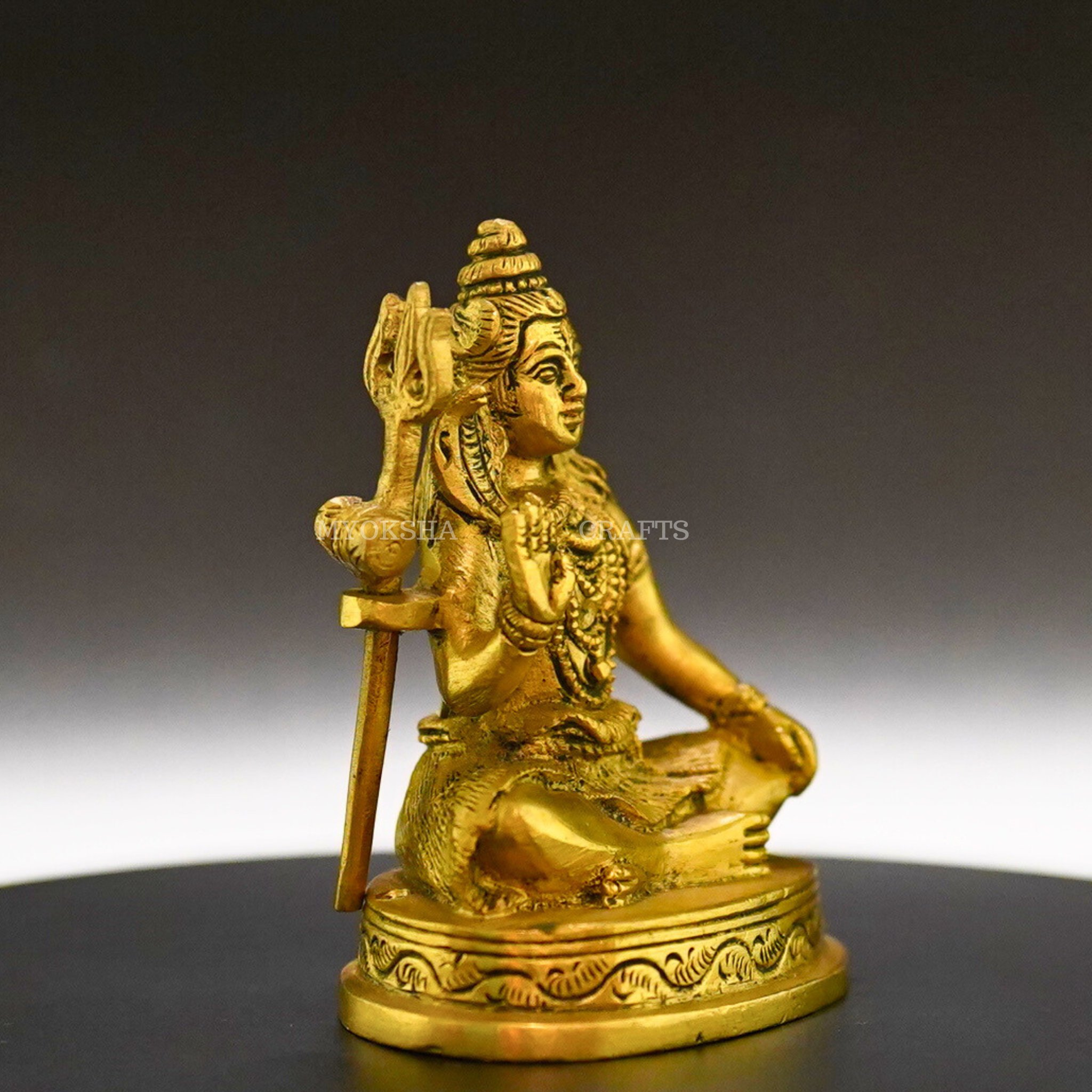 Ishwar Sitting Brass Idols for Homes - 2