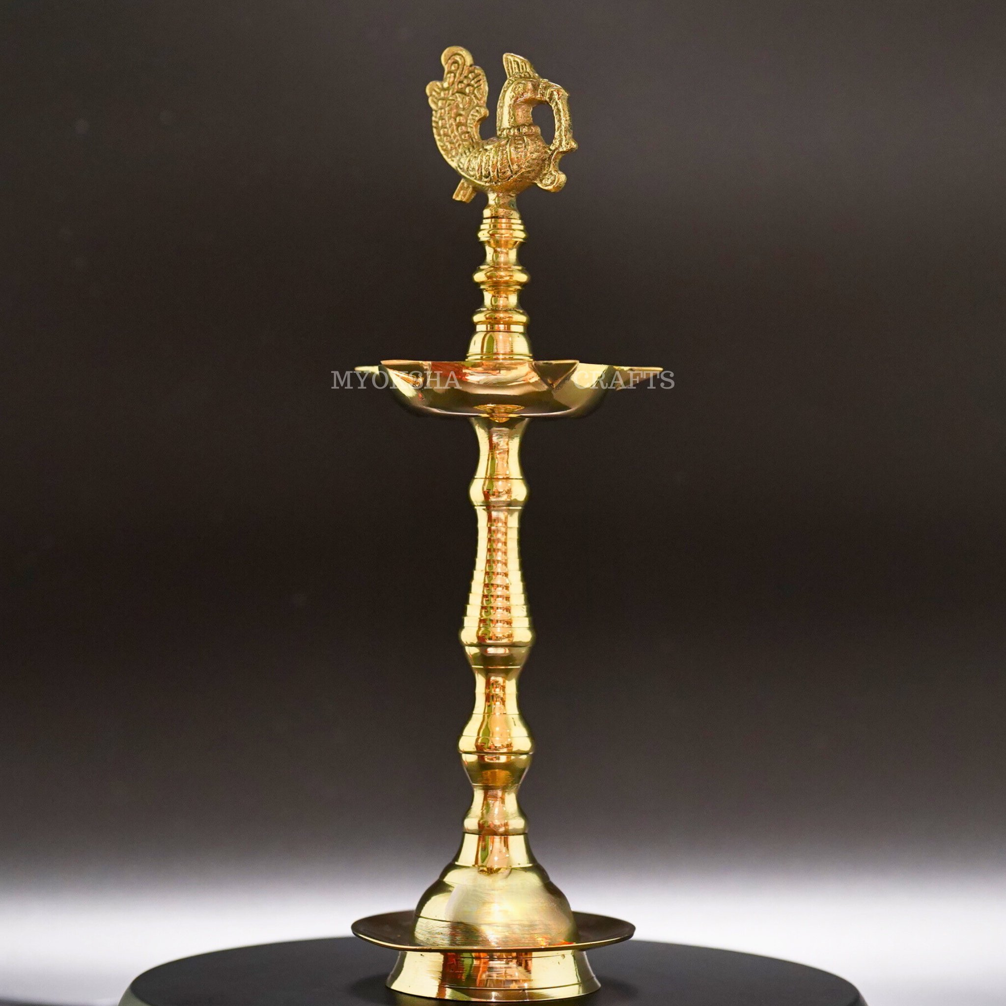 Brass Peacock Diya - Divine Illumination for Homes - 1