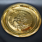 Thumbnail for Brass Ganesh Plate Aarthi: Embrace Divine Blessings and Remover of Obstacles - 1