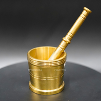 Thumbnail for Brass Mortar and Pestle - Embrace the Art of Traditional Grinding - 1