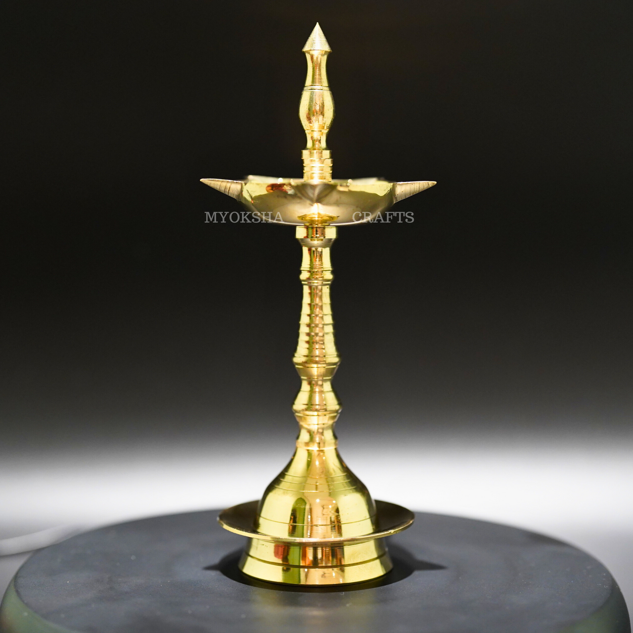 Kerala Deepa Brass 8.5": Embrace the Radiance of God's Own Country - 1