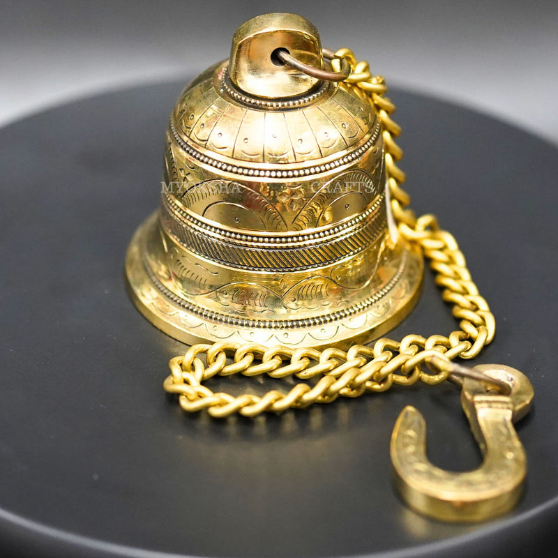 Nostalgic Echoes Antique Hanging Bell Vintage Delight for Homes 1