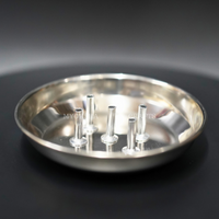 Thumbnail for Stainless Steel Agardan Plate: Graceful Décor for Discerning Devotees - 1