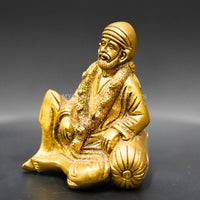 Thumbnail for Sitting Brass Sai Baba: A Timeless Symbol of Serenity for Your Home - 4
