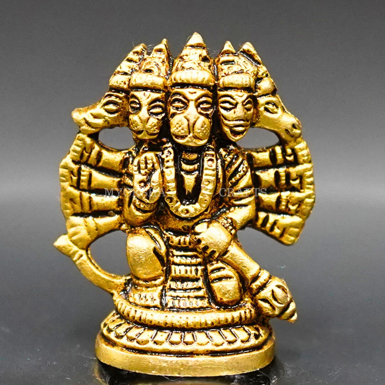 Panchamuki Hanuman: Majestic Sitting Sculpture for Your Homes - 1