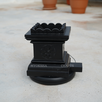 Thumbnail for Tulsi Pot made of Black Stone (Krishnashila) - 2