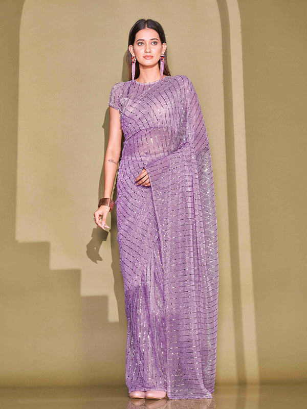 Tikhi Imli Sequinned Embellished Saree - Distacart