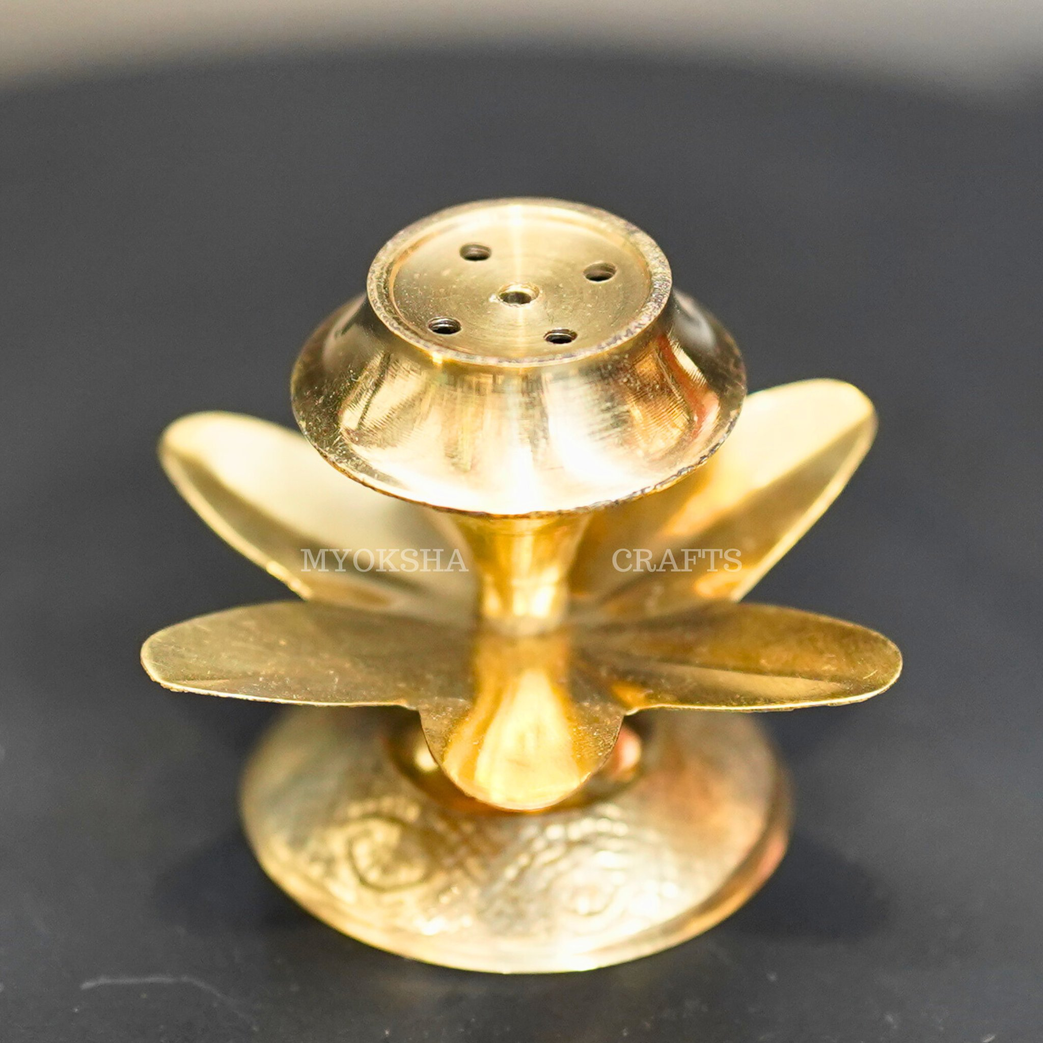 Brass Lotus Agarbatti Stand - 1