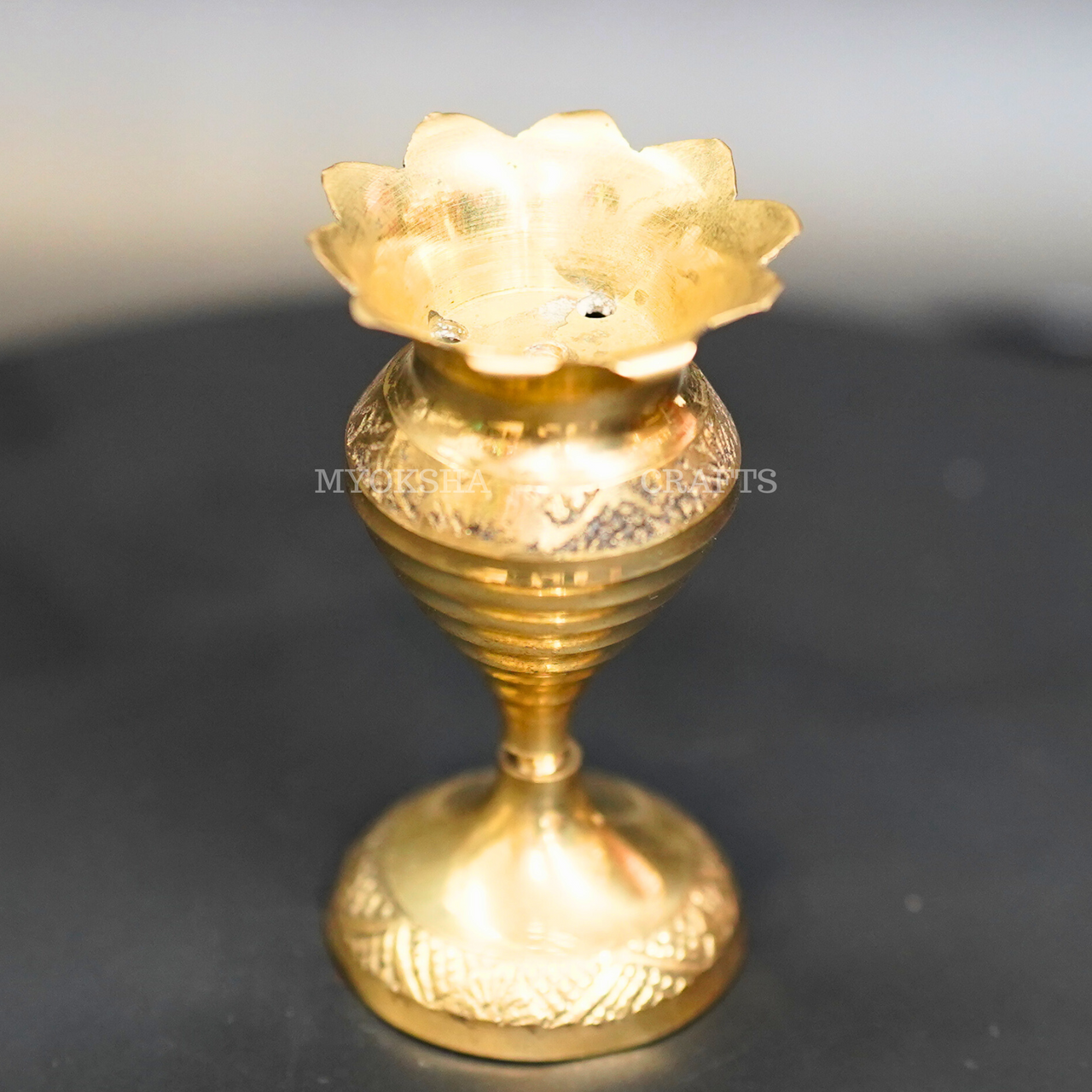 Brass Vase-Shaped Agarbatti Holder - 1