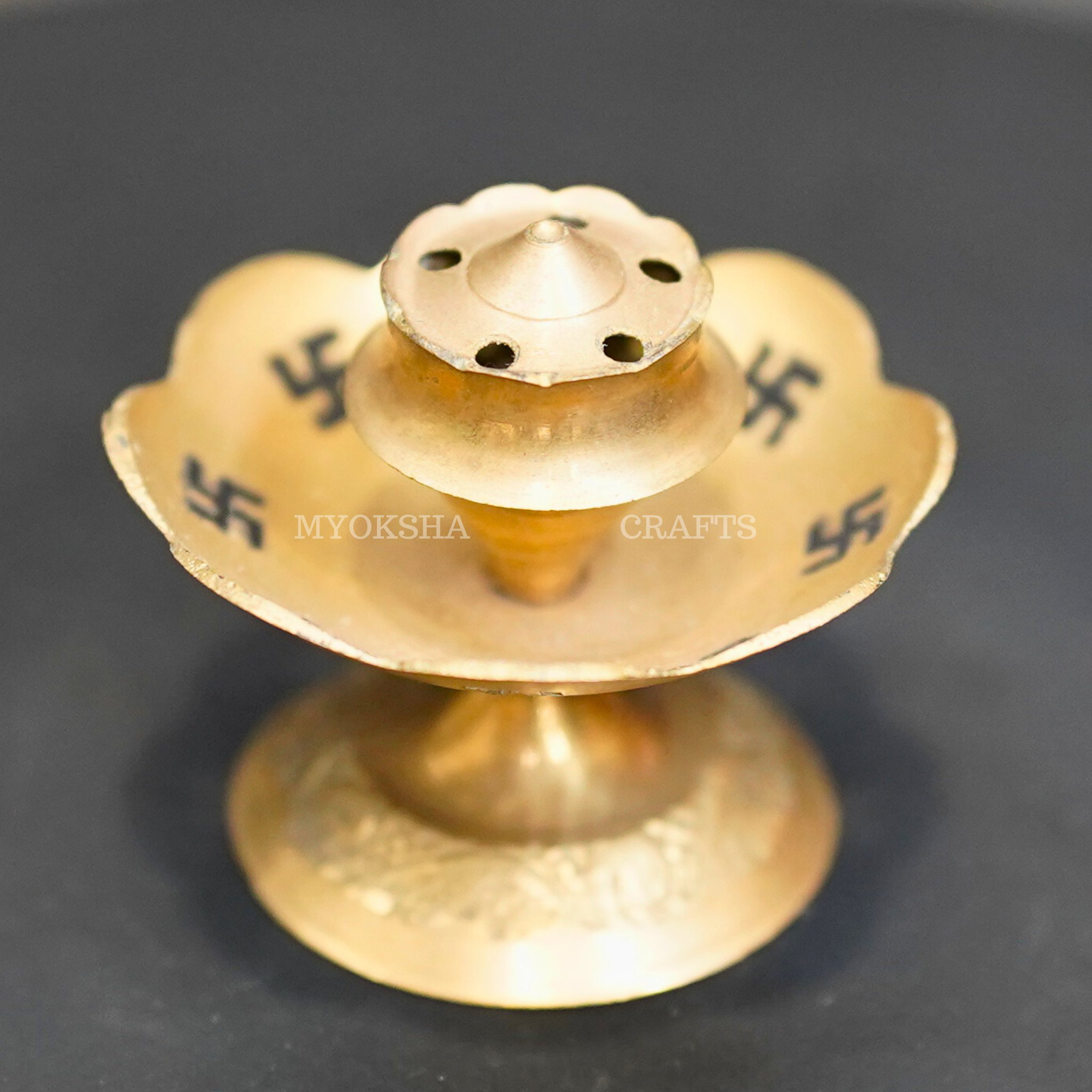 Brass Swastik Agarbatti Stand - 1