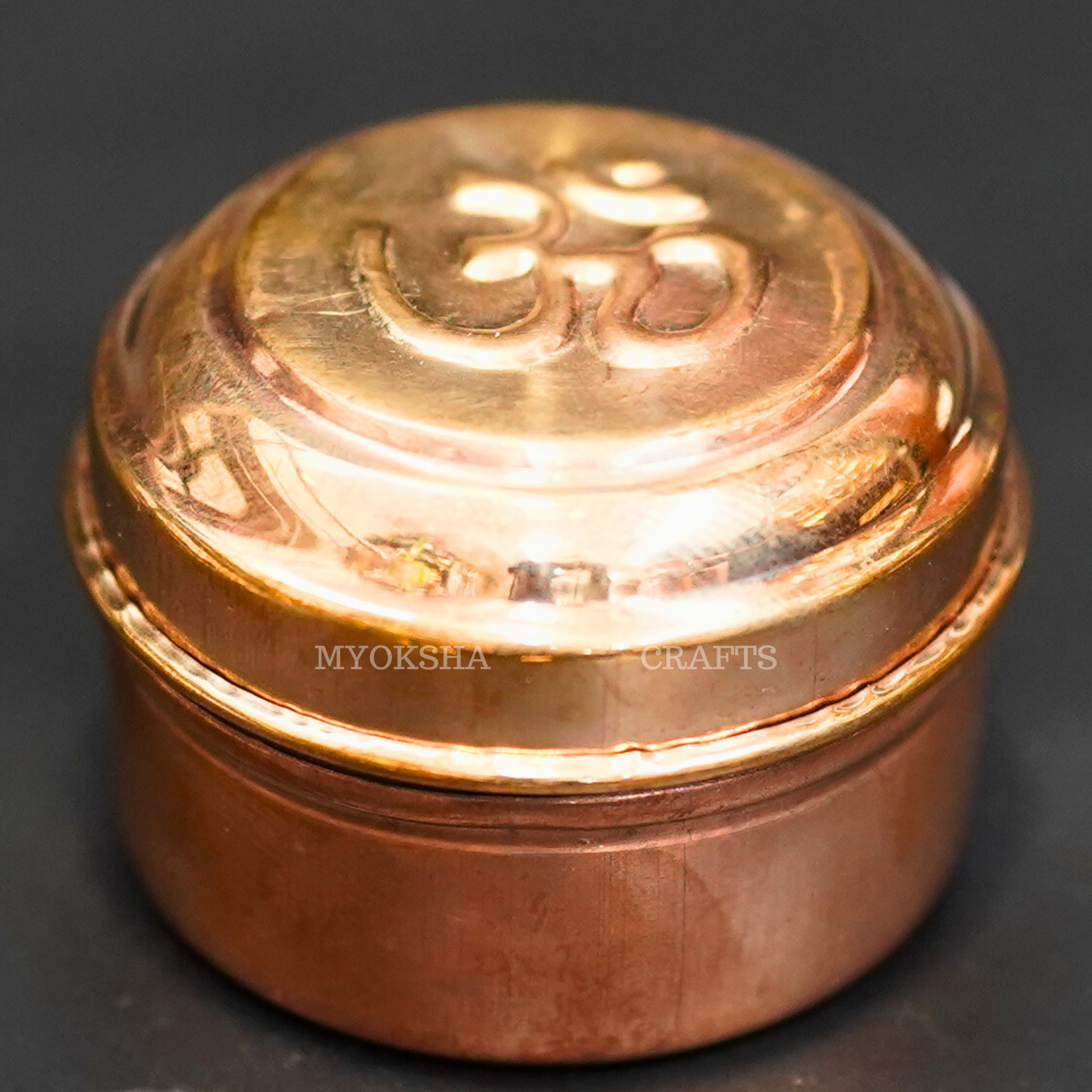Copper Kumkum Box - 1