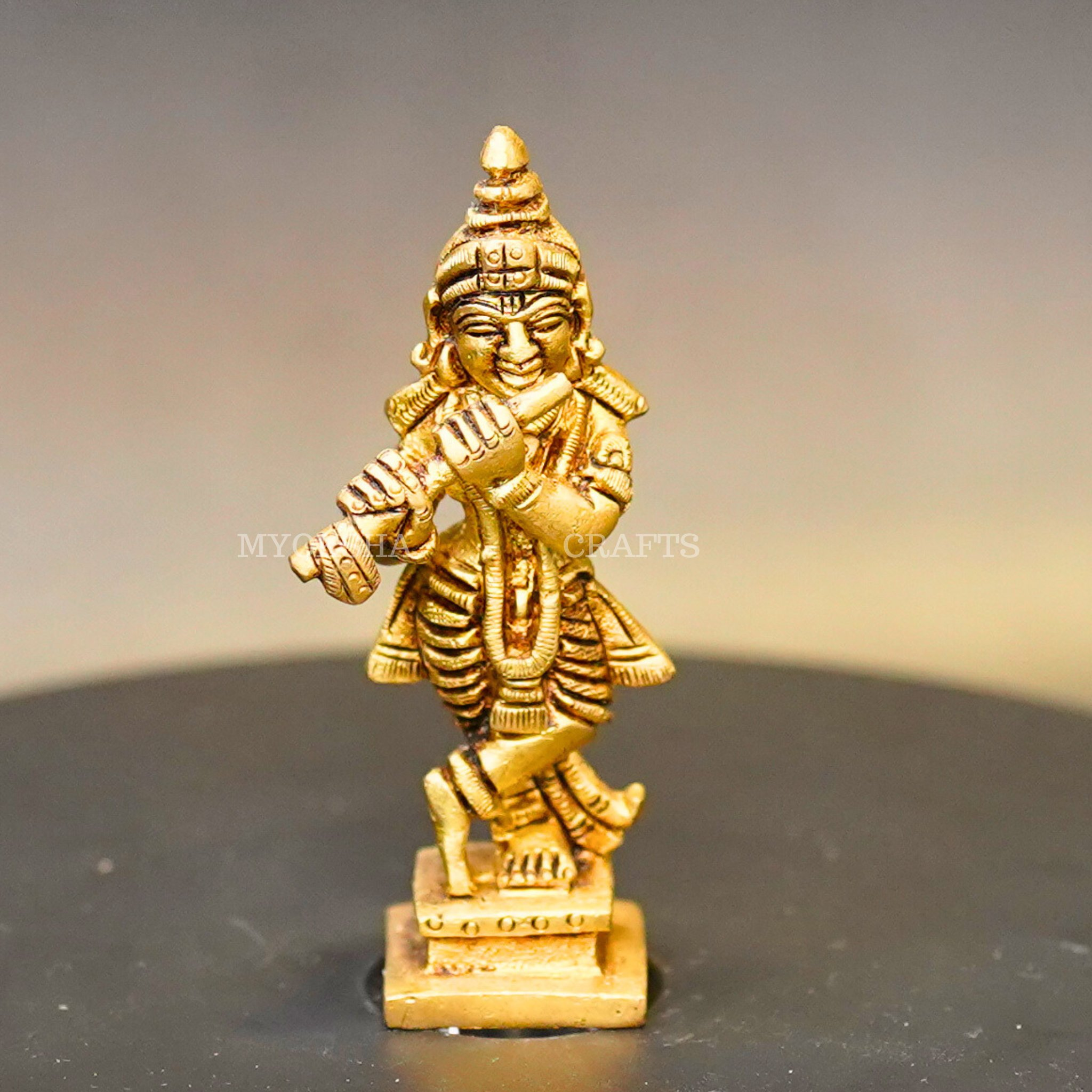  Brass Krishna Idol - 1