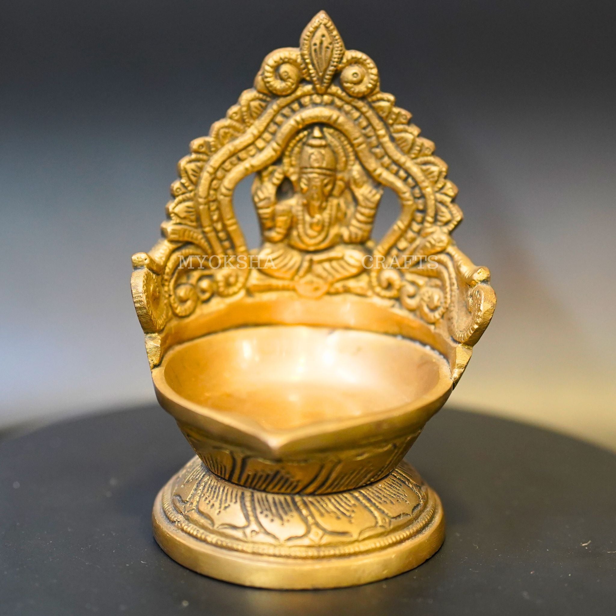 Brass Ganesha Diya - 1