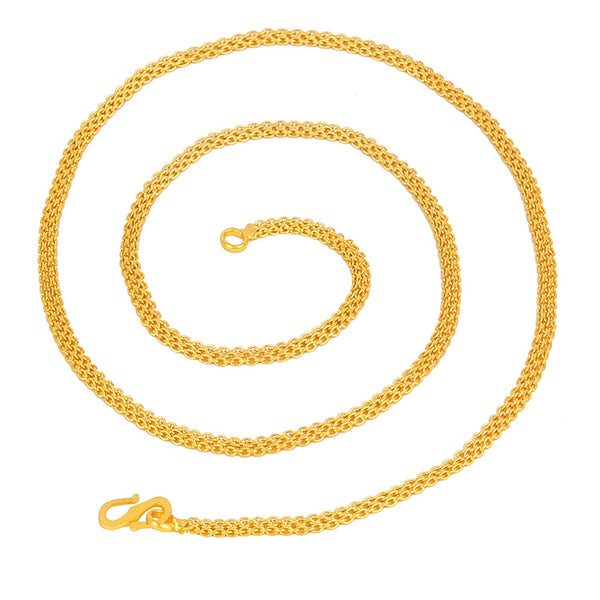 Gold-Plated Alloy Classic Gold Plated Unisex Chain - The Pari - Distacart