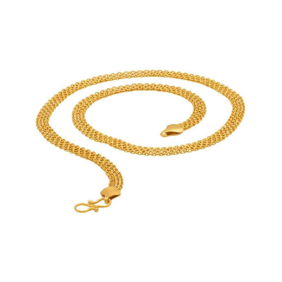 Gold-Plated Alloy Classic Gold Plated Unisex Chain - The Pari - Distacart