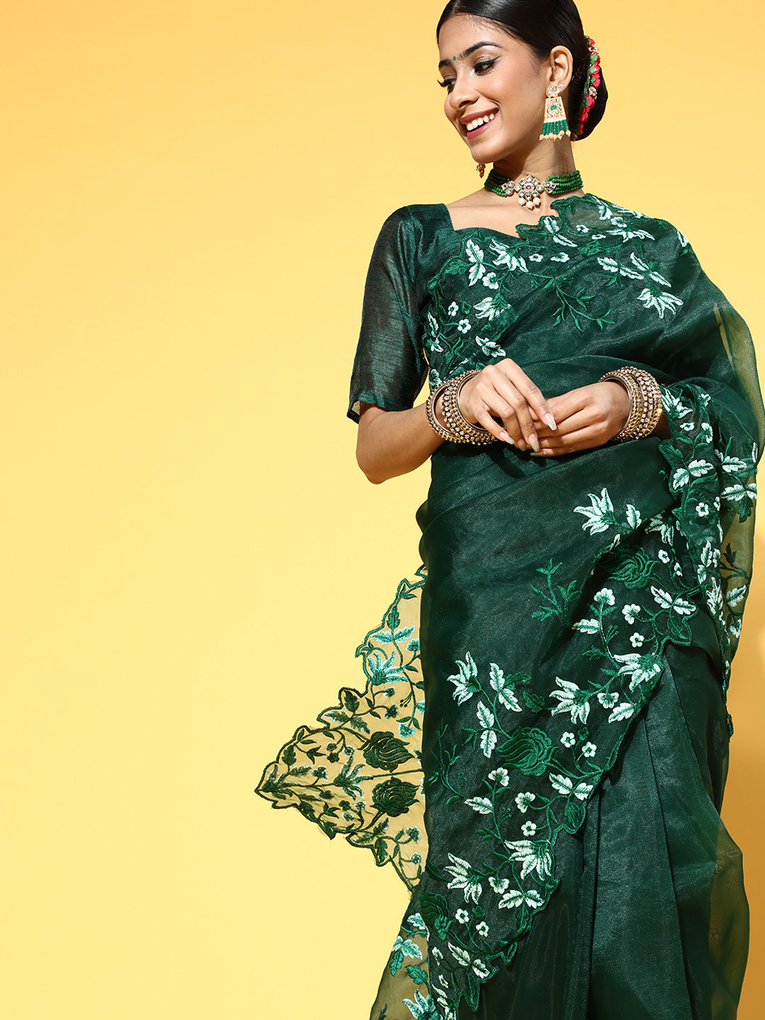 Saree Mall Solid Saree For Women - Distacart