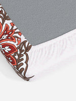 Thumbnail for My Room Red & White Ethnic Motifs 140 TC King Bedsheet with 2 Pillow Covers - Distacart