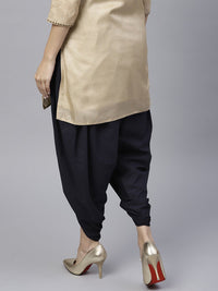 Thumbnail for NOZ2TOZ Navy Blue Ankle Length Cotton Dhoti Pant - Distacart