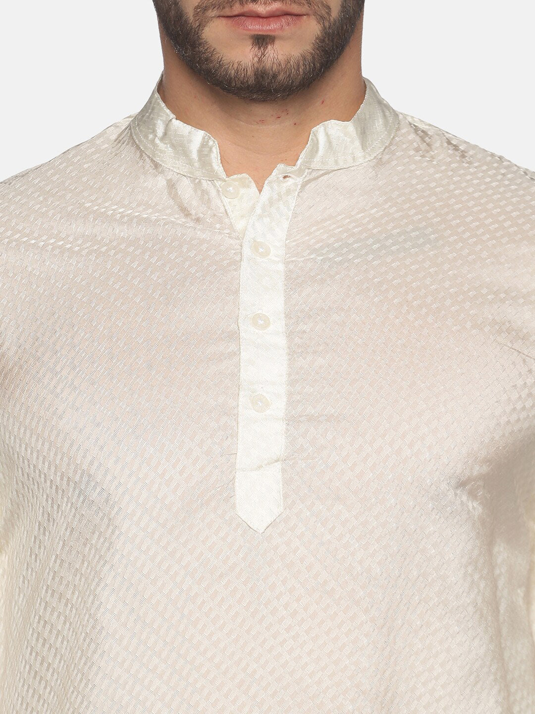 Sethukrishna Mens Off-White Kurta with Pyjamas - Distacart