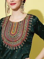 Thumbnail for Kalini Ethnic Motifs Yoke Design Regular Thread Work Kurta with Trousers & With Dupatta - Distacart