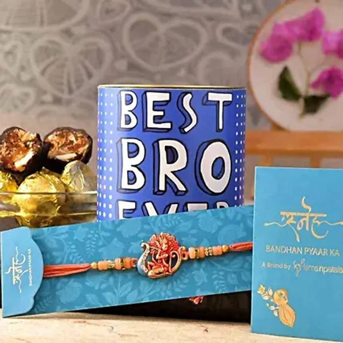 Krishna Raag Rakhi N Chocolate Dipped Khajoor Laddu - Distacart