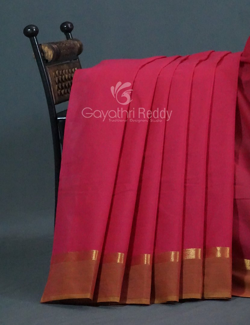 Dual Shades of Pinkish Pure Mangalgiri Cotton By Gayathri Reddy Designer Studio - Distacart