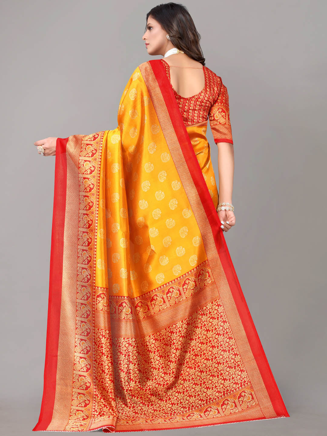 Kalini Floral Art Silk Saree - Distacart