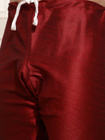Thumbnail for Sojanya Men Maroon Solid Kurta Set & Nehru Jacket - Distacart