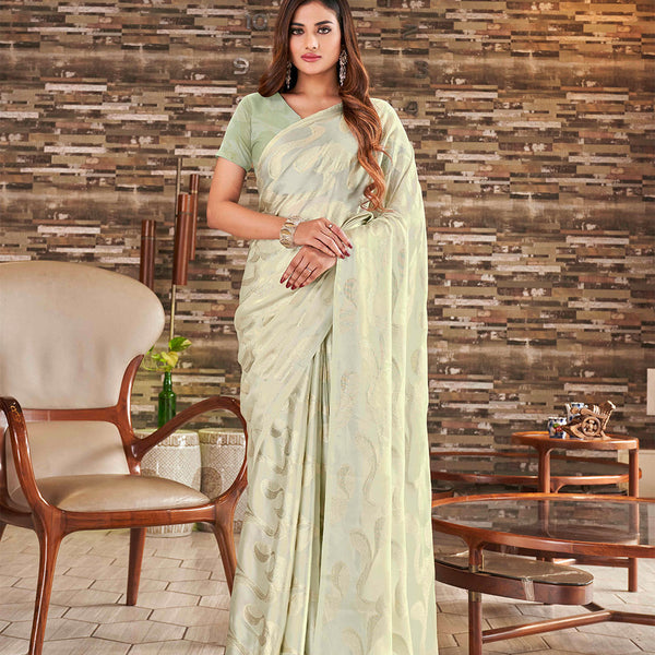 Tikhi Imli Embellished Jacquard Satin Ready to Wear Saree - Distacart