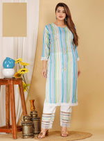 Thumbnail for Vamika Embroidery Rayon Multicolor Party Wear/Casual Wear Kurta Set/Suit - Distacart