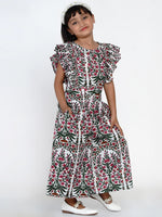 Thumbnail for NOZ2TOZ Multicoloured Floral Printed Basic Jumpsuit For Girls - Distacart
