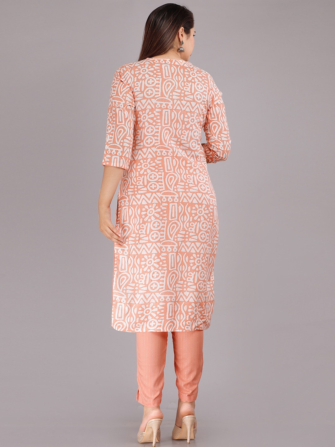 Kalini Women Quirky Printed Pure Cotton Kurta with Trousers - Distacart