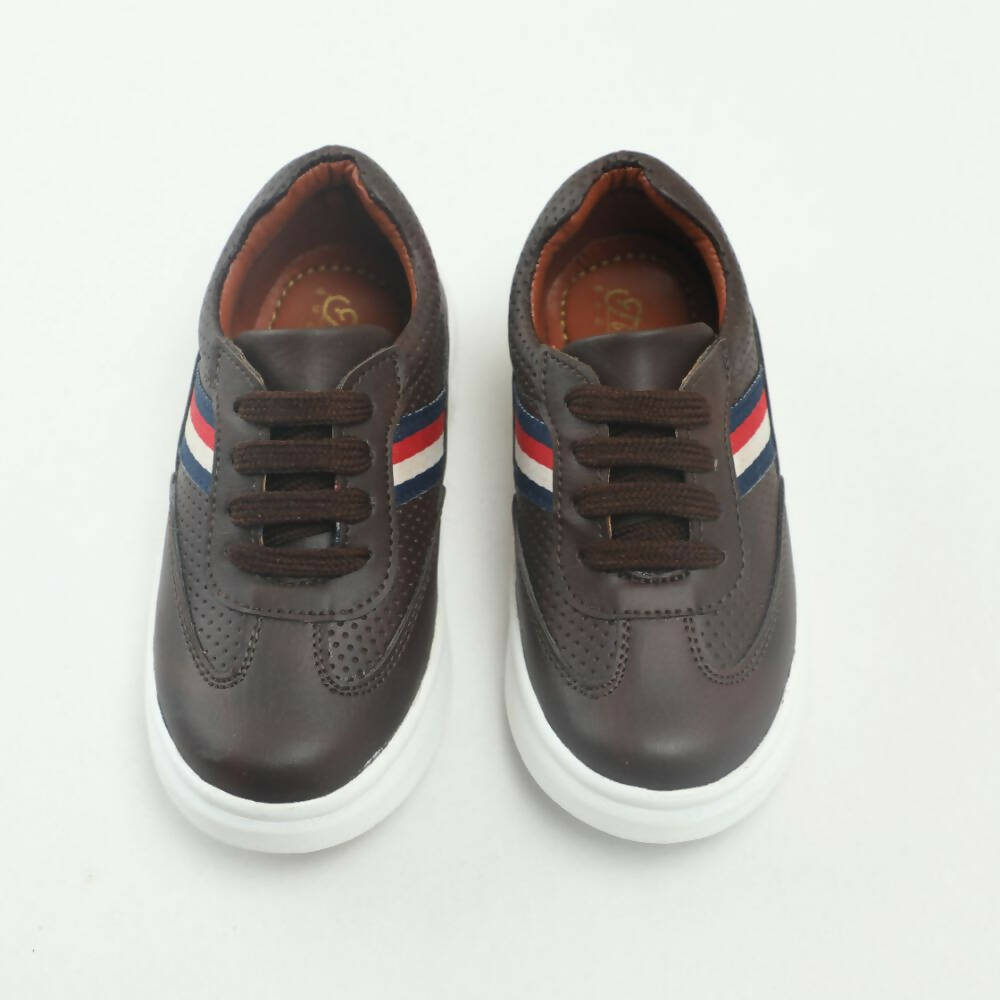 Tiny Bugs Boys Lace Up Casual Sheos - Dark Brown - Distacart