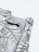 Thumbnail for House of Panchhi Grey Organza Sequins & Zarkan embroidery Lehenga choli & Dupatta - Distacart