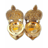 Thumbnail for Kamakshi Diya Lamp / Kamakshi Deepam - 1 Pair - Distacart