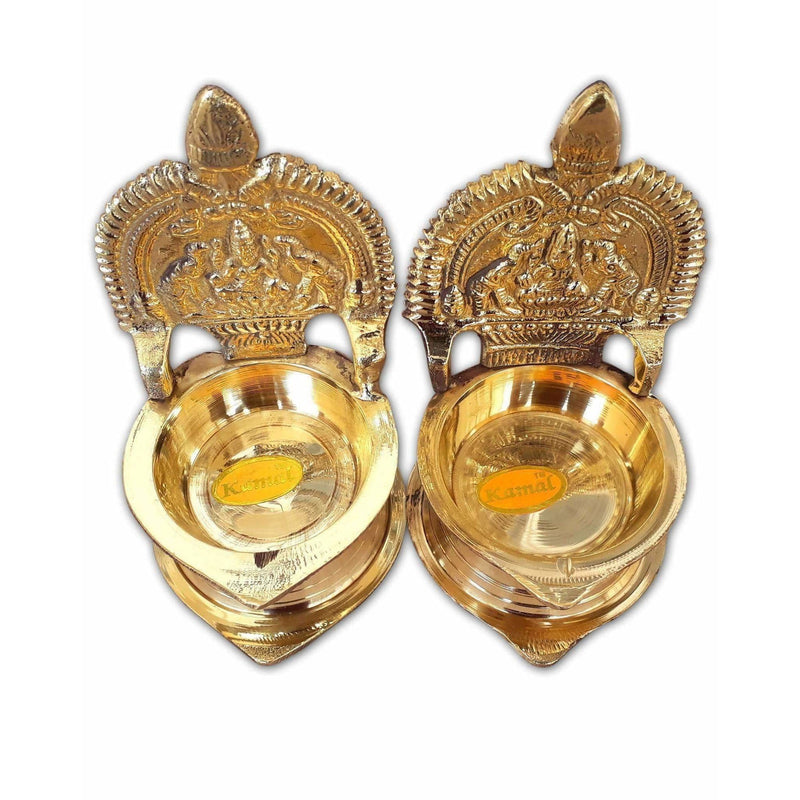 Kamakshi Diya Lamp / Kamakshi Deepam - 1 Pair - Distacart