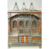 Silver Coated 4 Door with 3 Monument Towers Silver Pooja Mandir / Silver Pooja Mandiram - Distacart