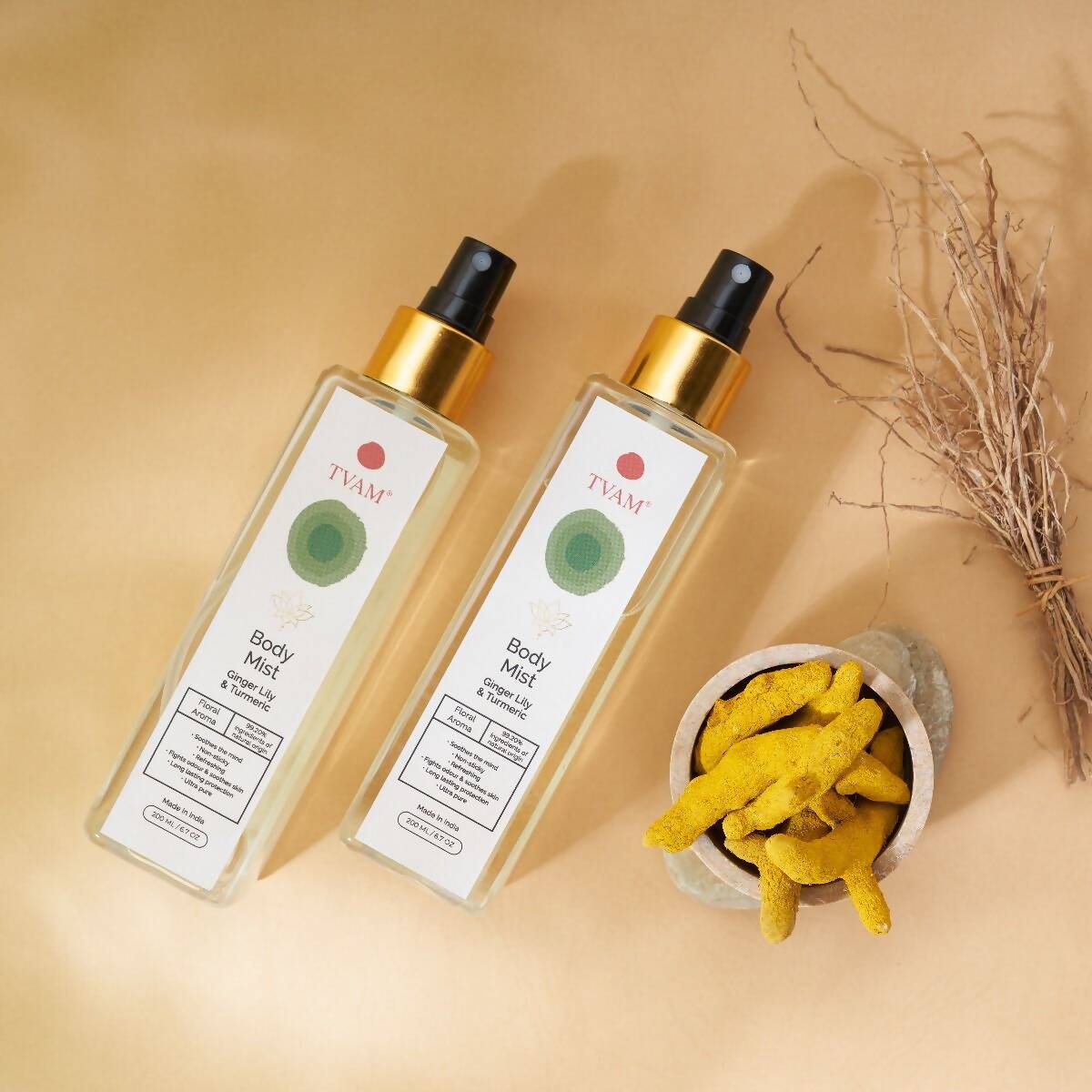 Tvam Body Mist - Ginger Lily & Turmeric - Distacart