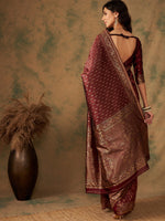 Thumbnail for Sangria Woven Design Zari Banarasi Saree - Distacart