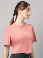 Thumbnail for MKH Round Neck Short Sleeves Dri-FIT Yoga Sports Crop T-shirt - Distacart