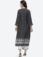 Thumbnail for Biba Women Black & White Printed Kurta With Palazzos - Distacart