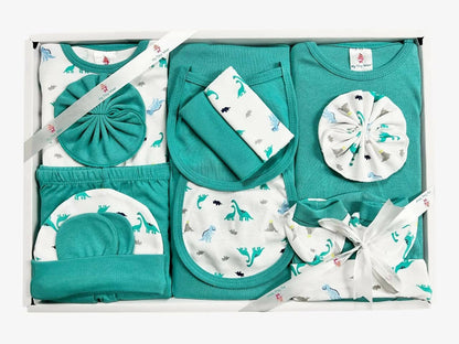 My Tiny Wear Full Sleeves New Born Baby Gift Set - Dino Print - Distacart