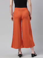 Thumbnail for Souchii Women Orange Knitted Palazzo - Distacart